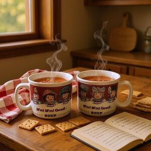 1993 Campbell's Soup “M’m! M’m! Good!” Kids Soup Mug Set by Westwood